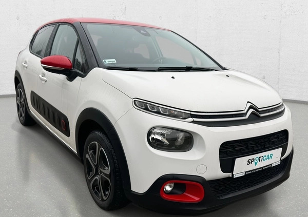 Citroen C3 cena 49900 przebieg: 38547, rok produkcji 2018 z Puszczykowo małe 326